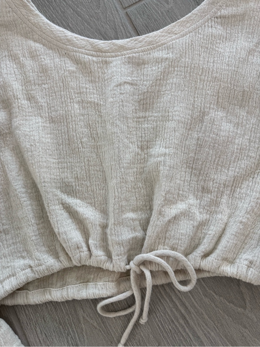 Bahhgoose Linen Cotton Neen Top In Wheat Handmade Size Xs/S Vguc — image 7 of 8